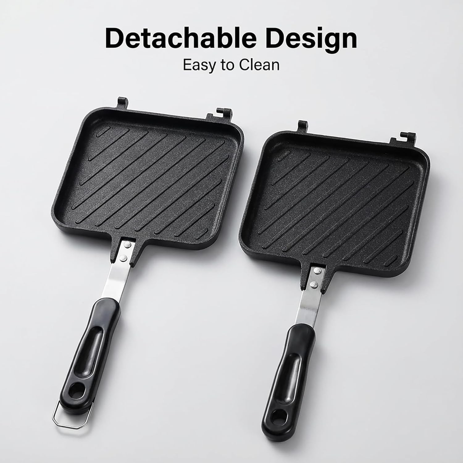 Hot Sandwich Maker Grilled Sandwich Press W/ Handle Stovetop Toasted Sandwich