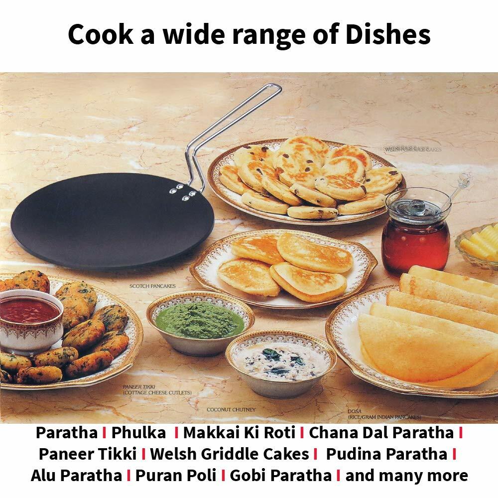 Hawkins Futura Non-Stick Roti Paratha Tawa Griddle , 26 cm, Black