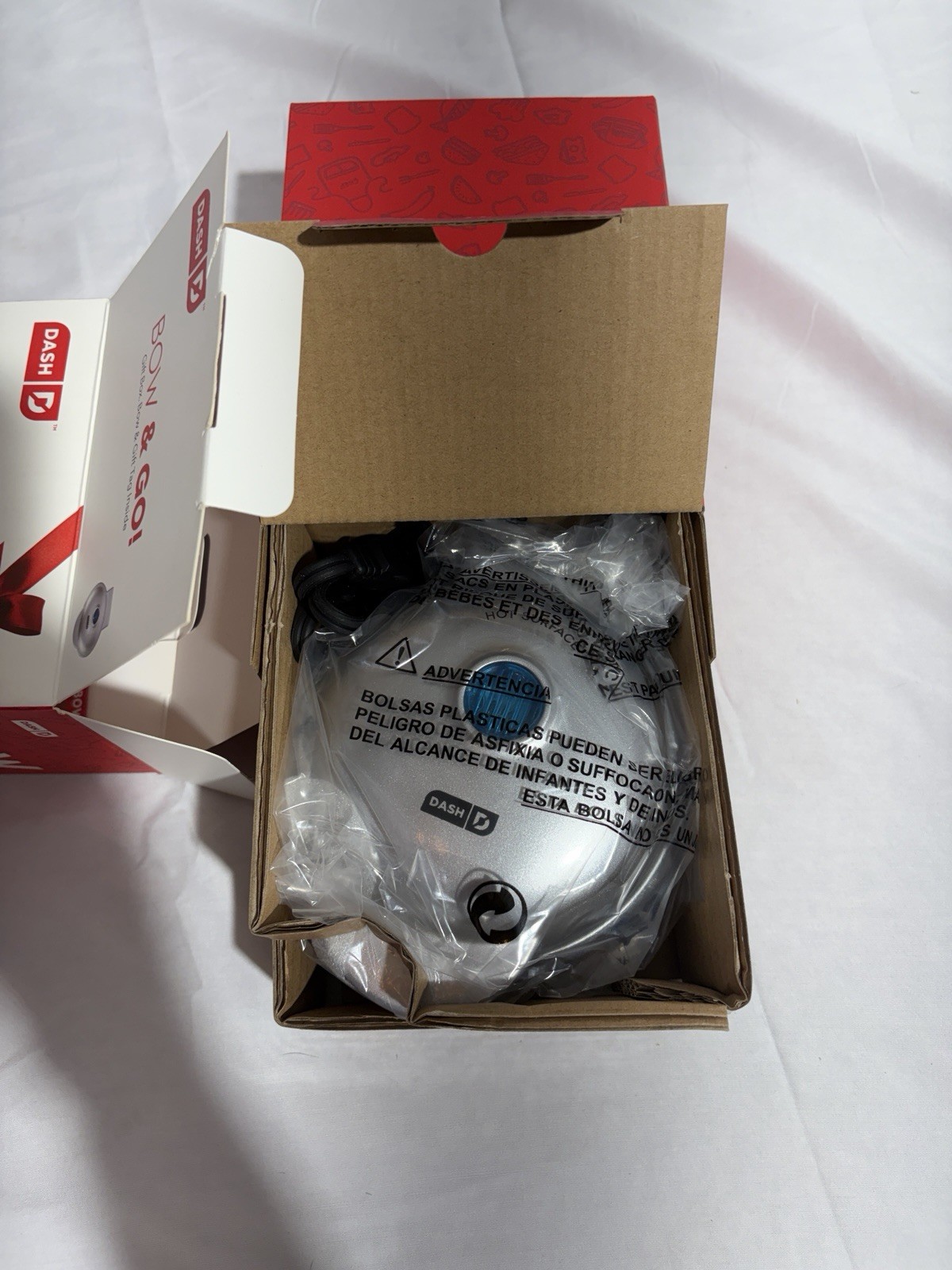 DASH Mini Maker Grill Indoor Electric Portable Round Silver
