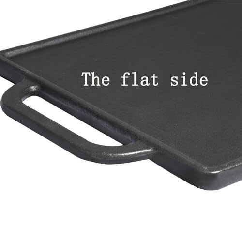 Cast Iron Reversible Grill Griddle, Double Sided for Gas Grills and Stove Tops