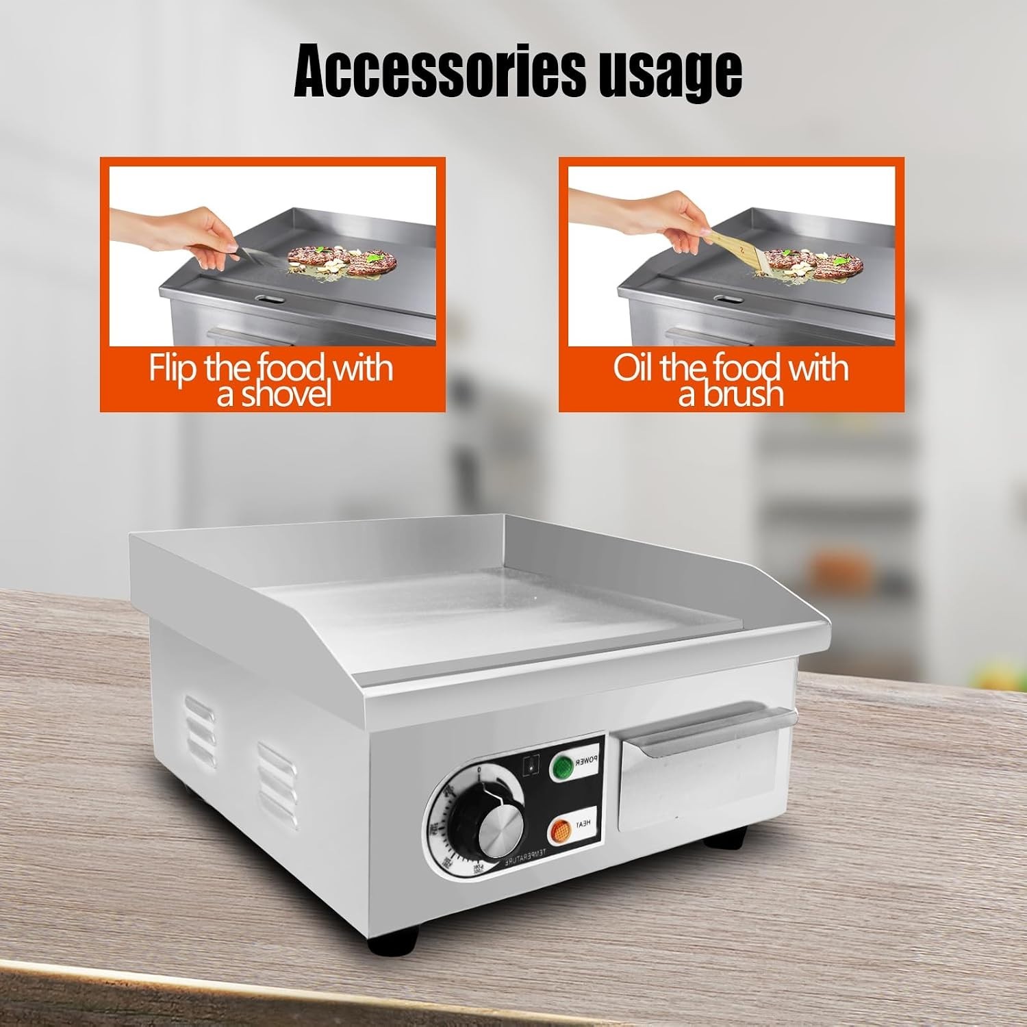 4″ Commercial Electric Griddle,Electric Countertop
