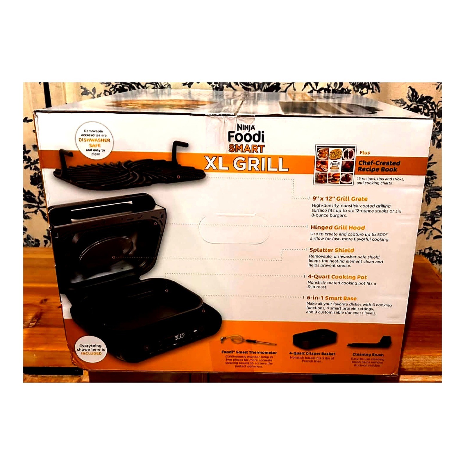 Ninja FG551 Smart XL Indoor Grill 6-in-1 Thermometer – NEW SEALEDk