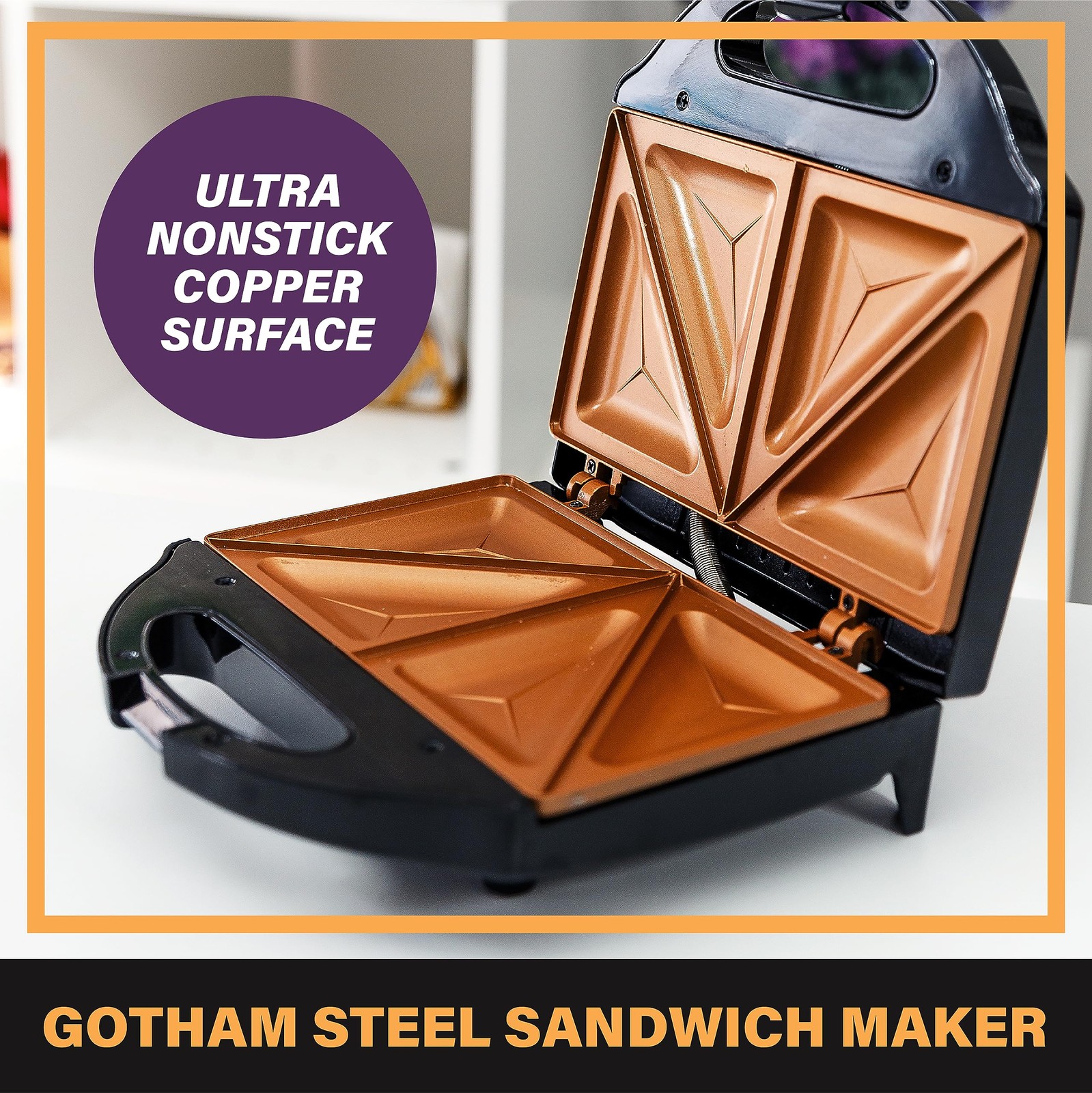 2 In 1 Nonstick Panini Press And Electric Sandwich Maker With Indicator Light
