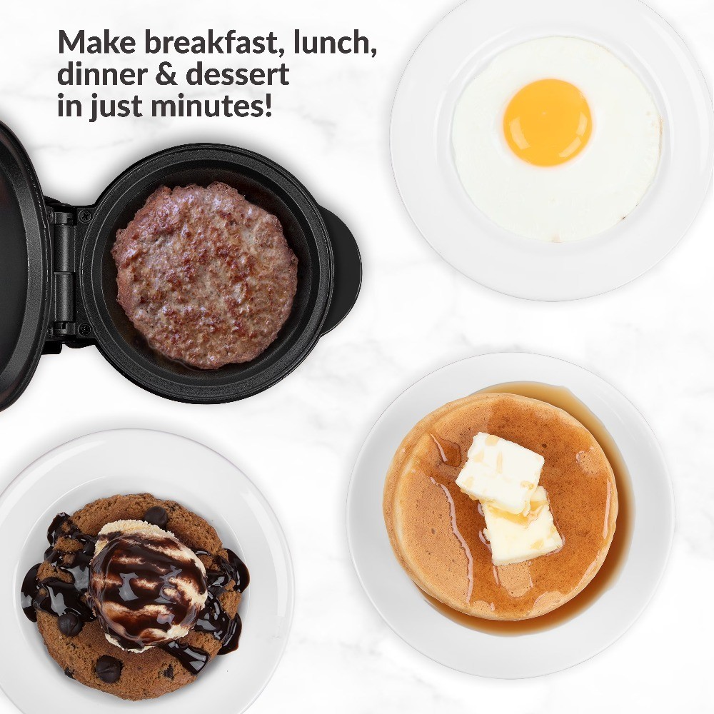 550-Watt Red Pancake Griddle Electric Non-Stick Cooking Surface Adjustable
