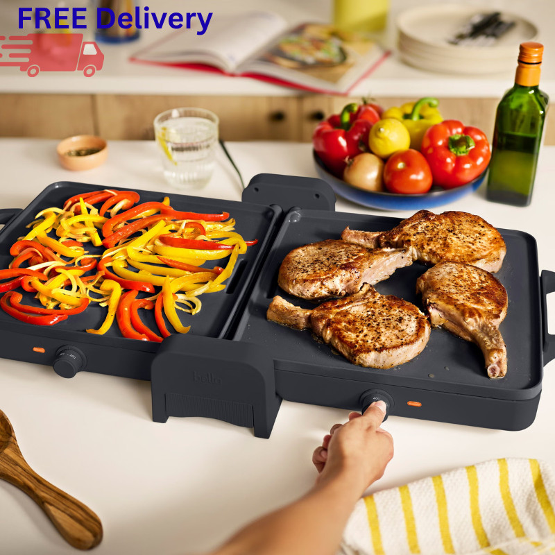 XL Fold and Store Griddle Nonstick Electric Countertop Flat Top Grill Cooking