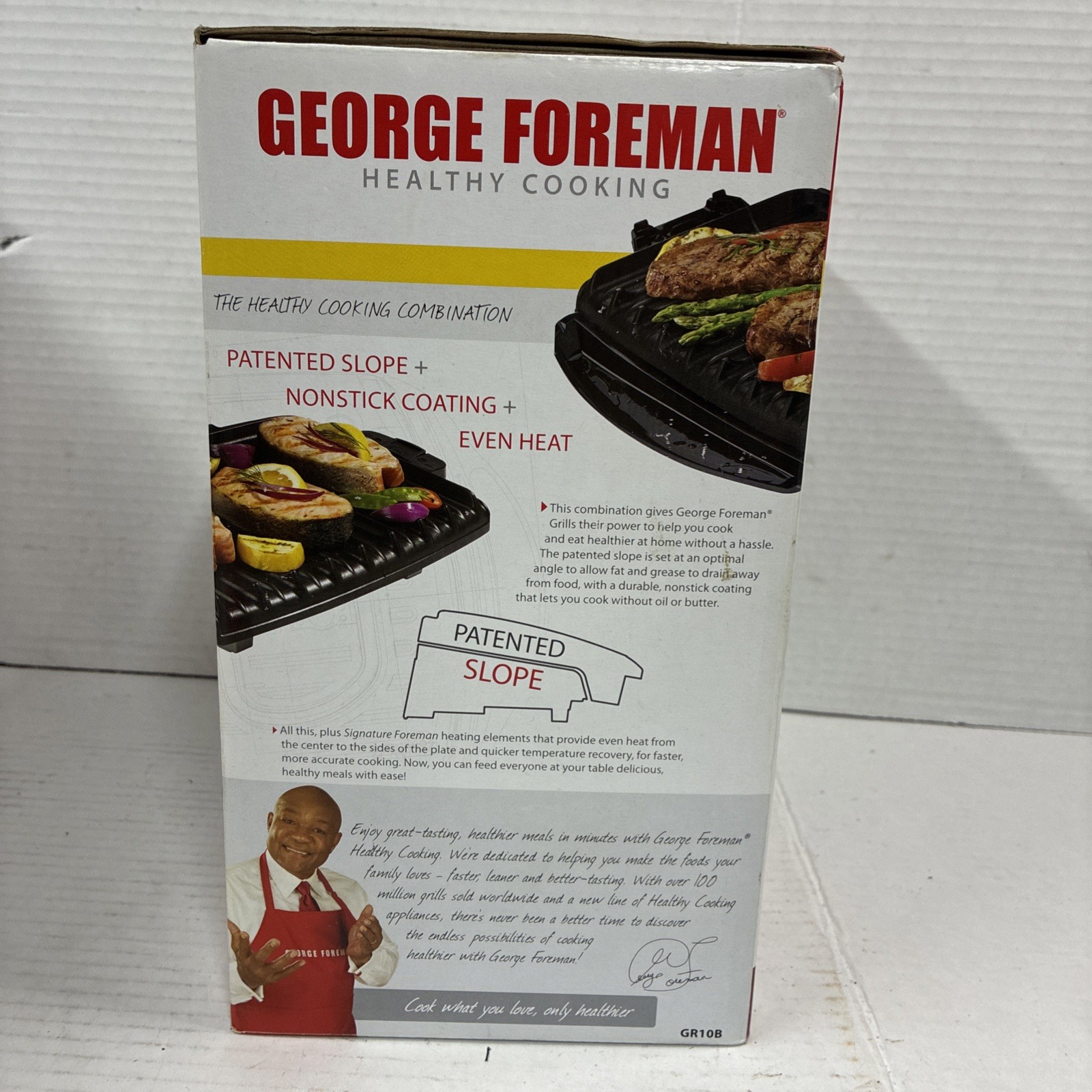 George Foreman Compact 2 Serving Grill Black GR10B New In Box