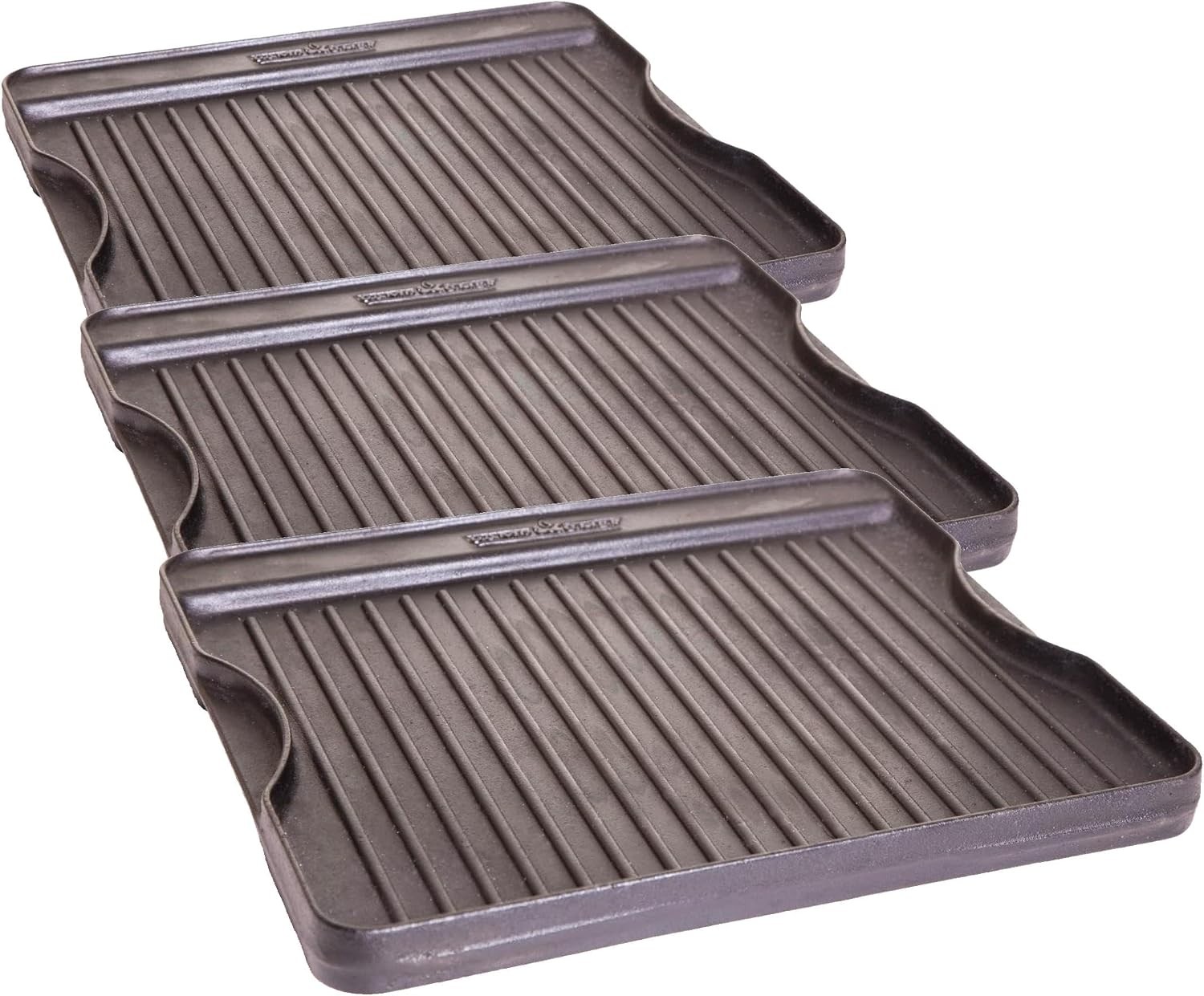Reversible Pre-Seasoned Cast Iron Griddle Cooking Surface 14 in. x 16 Black