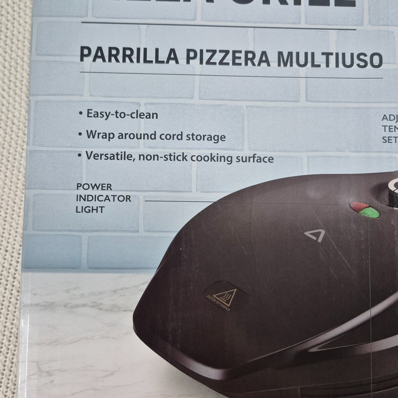 The Everything Pizza Grill 12″ Adjustable Temperature With Recipes Easy Clean