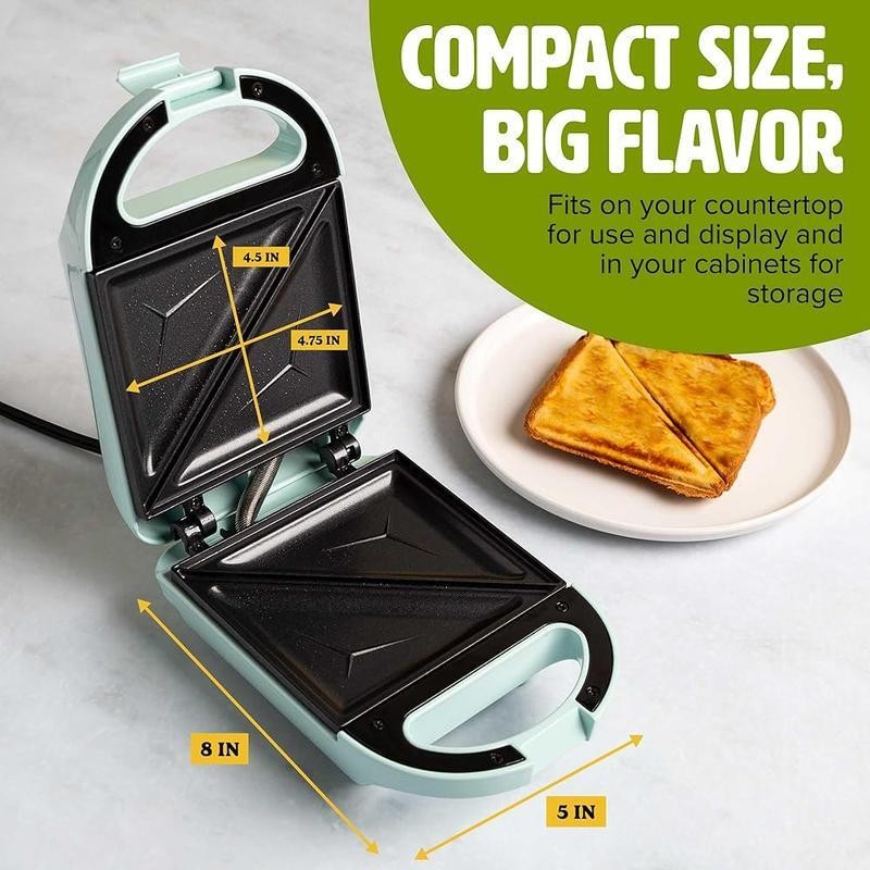 Mini Sandwich Maker 600W Nonstick Grilled Cheese Panini Dual Sided Kitchen New