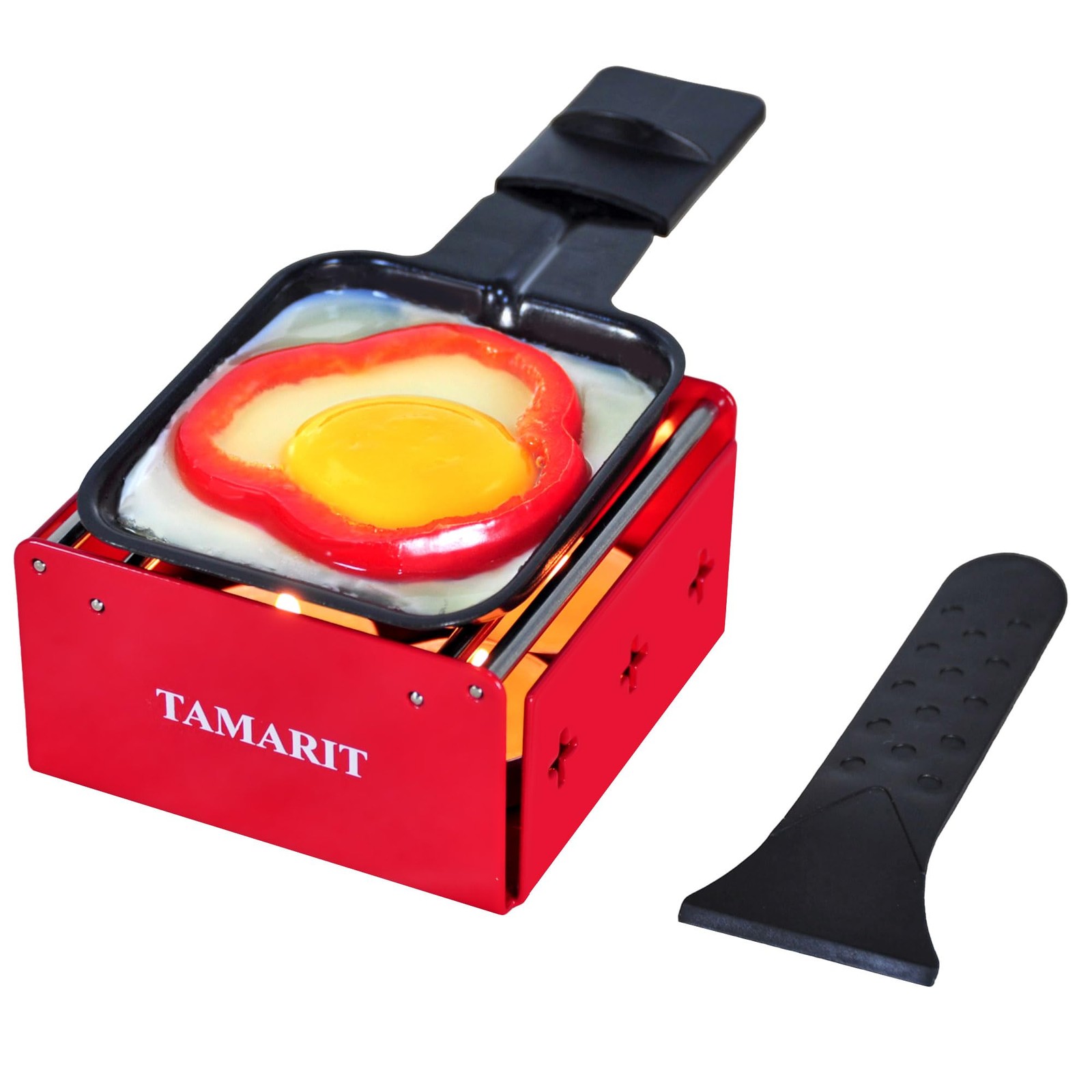 Personal Raclette Grill Portable Candlelight Raclette Cheese Melter w…