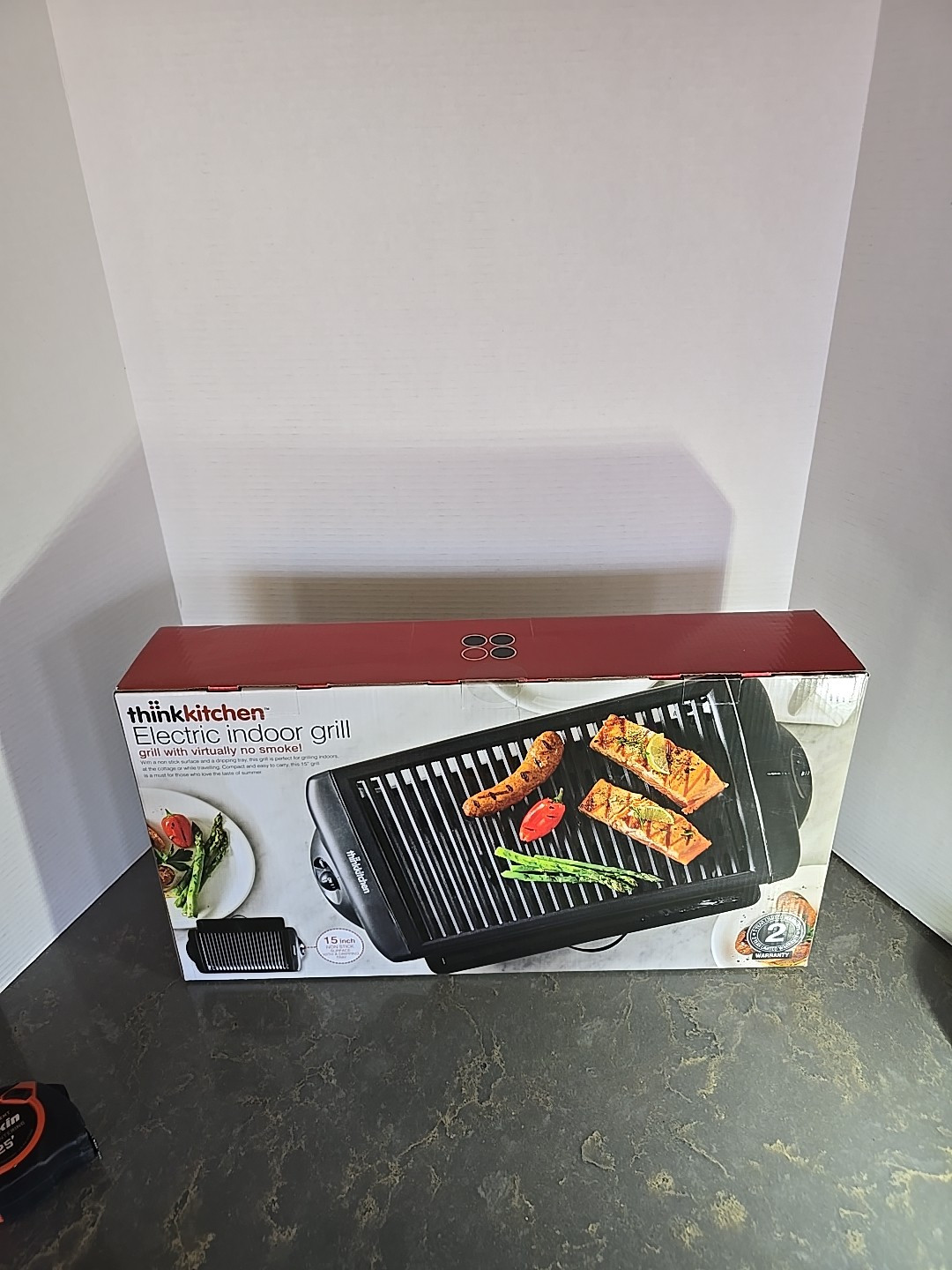 thinkkitchen Electric Indoor Grill Smokeless Nonstick 15” Drip Tray – BRAND NEW!