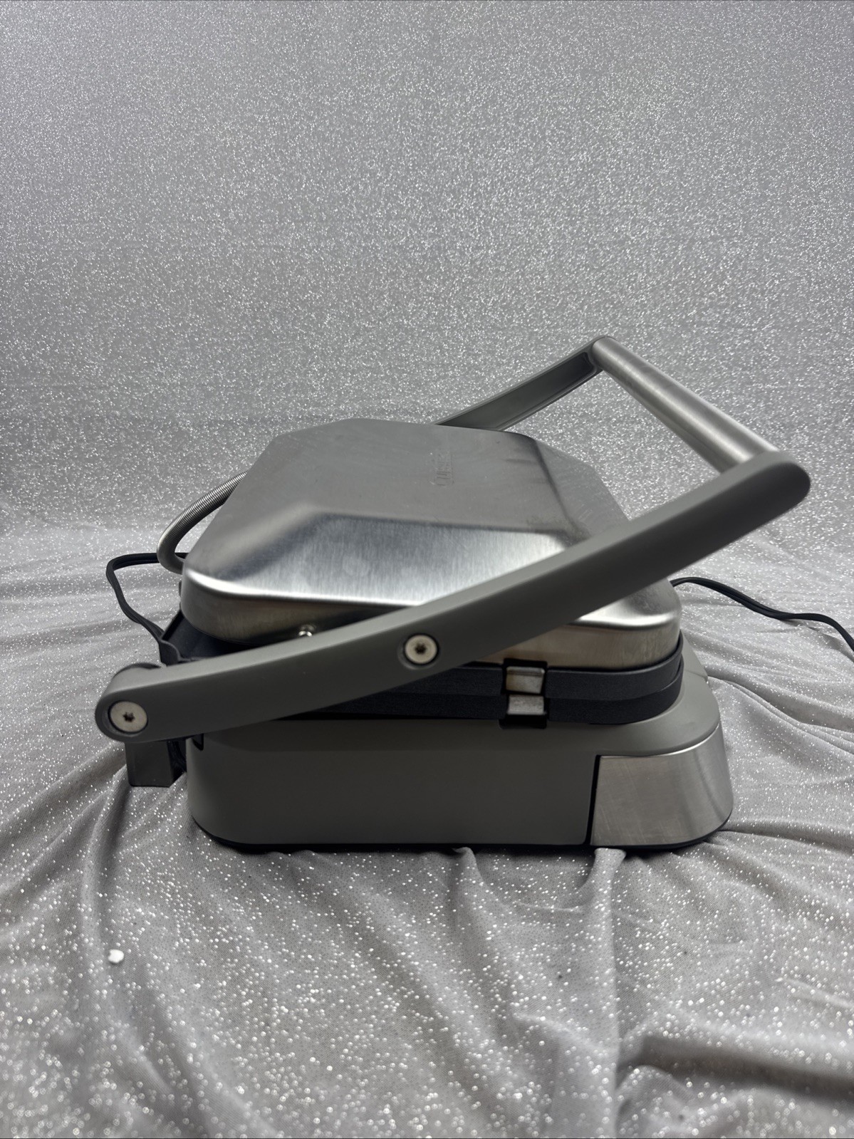 Cuisinart GR-5B Griddler Five Stainless Steel Panini Press Grill LCD Tested Work