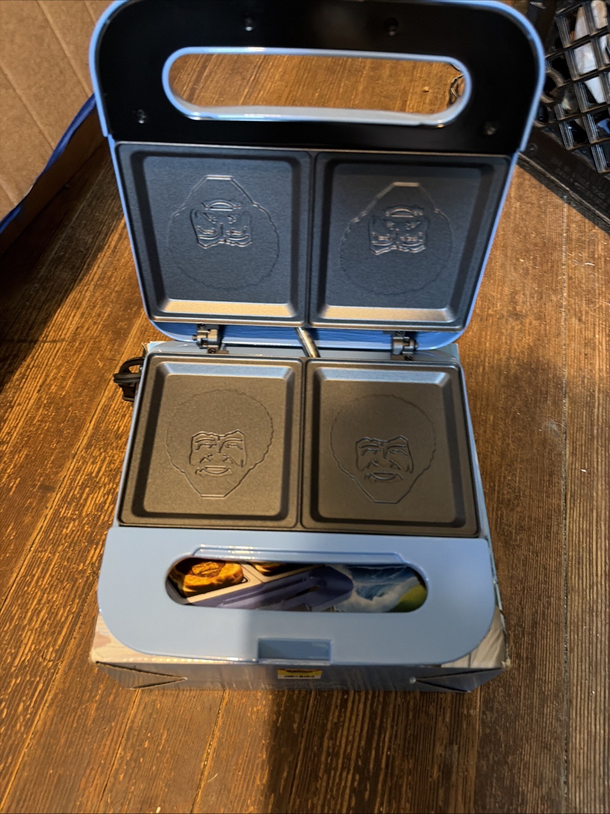 Bob Ross Grilled Cheese Sandwich Maker Uncanny Brands Open Box