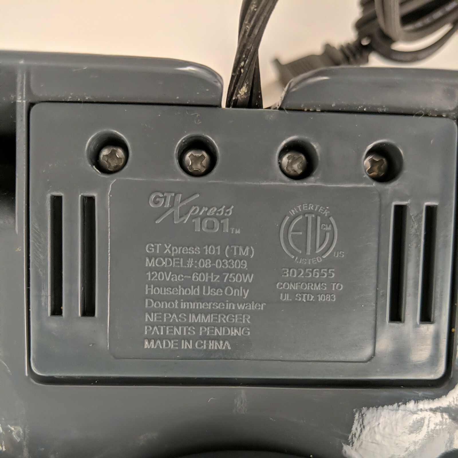 GT Xpress 101 Indoor Non-Stick Electric Grill (Model No. 08-03309) Tested Works!