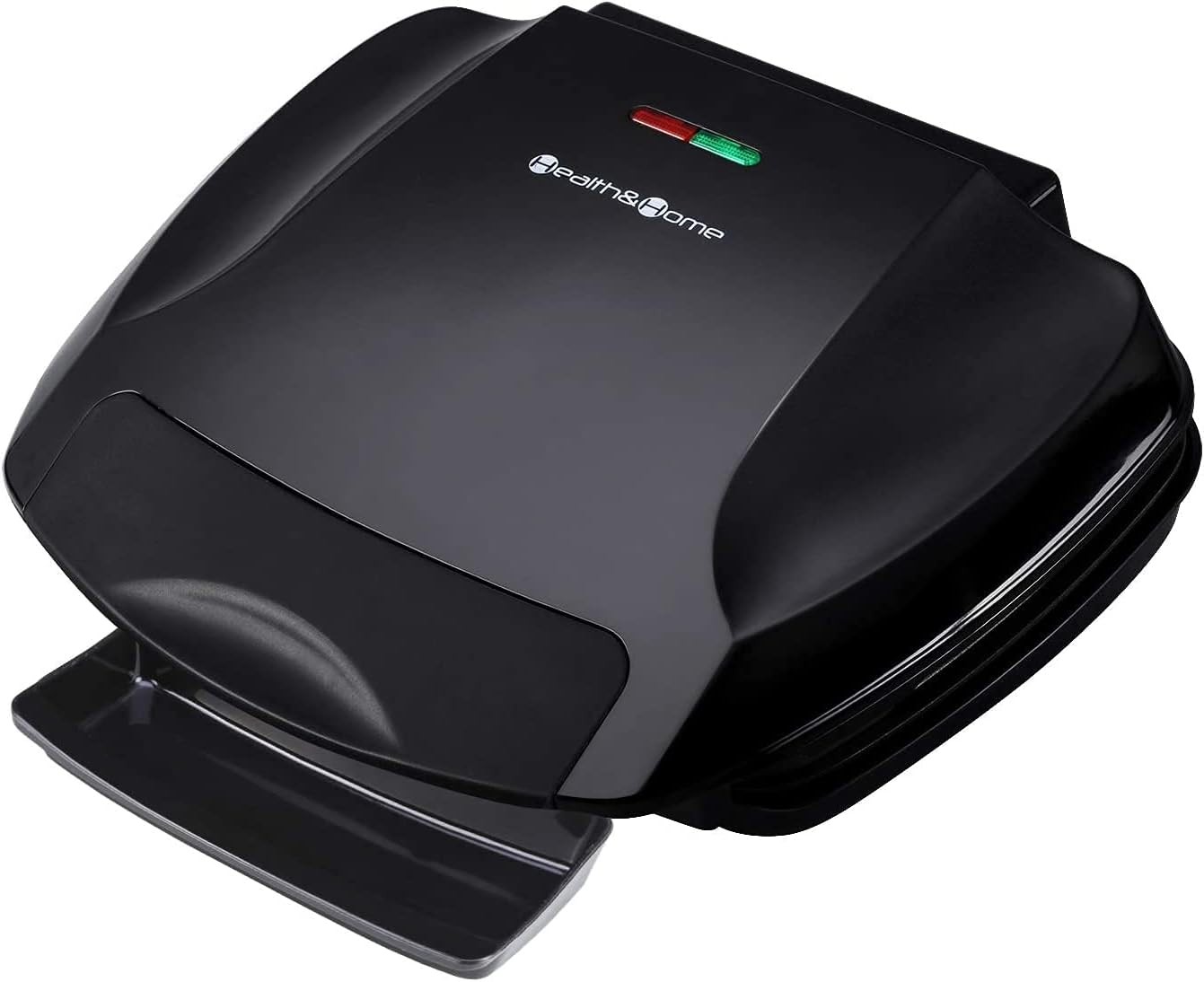 Health & Home 2-Serving Classic Plate Grill Maker & Panini Press Black KS-306