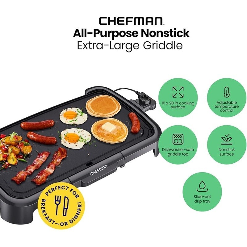 Non Stick Electric Grill Indoor Cooking Surface 1500W Adjustable Heat Control US