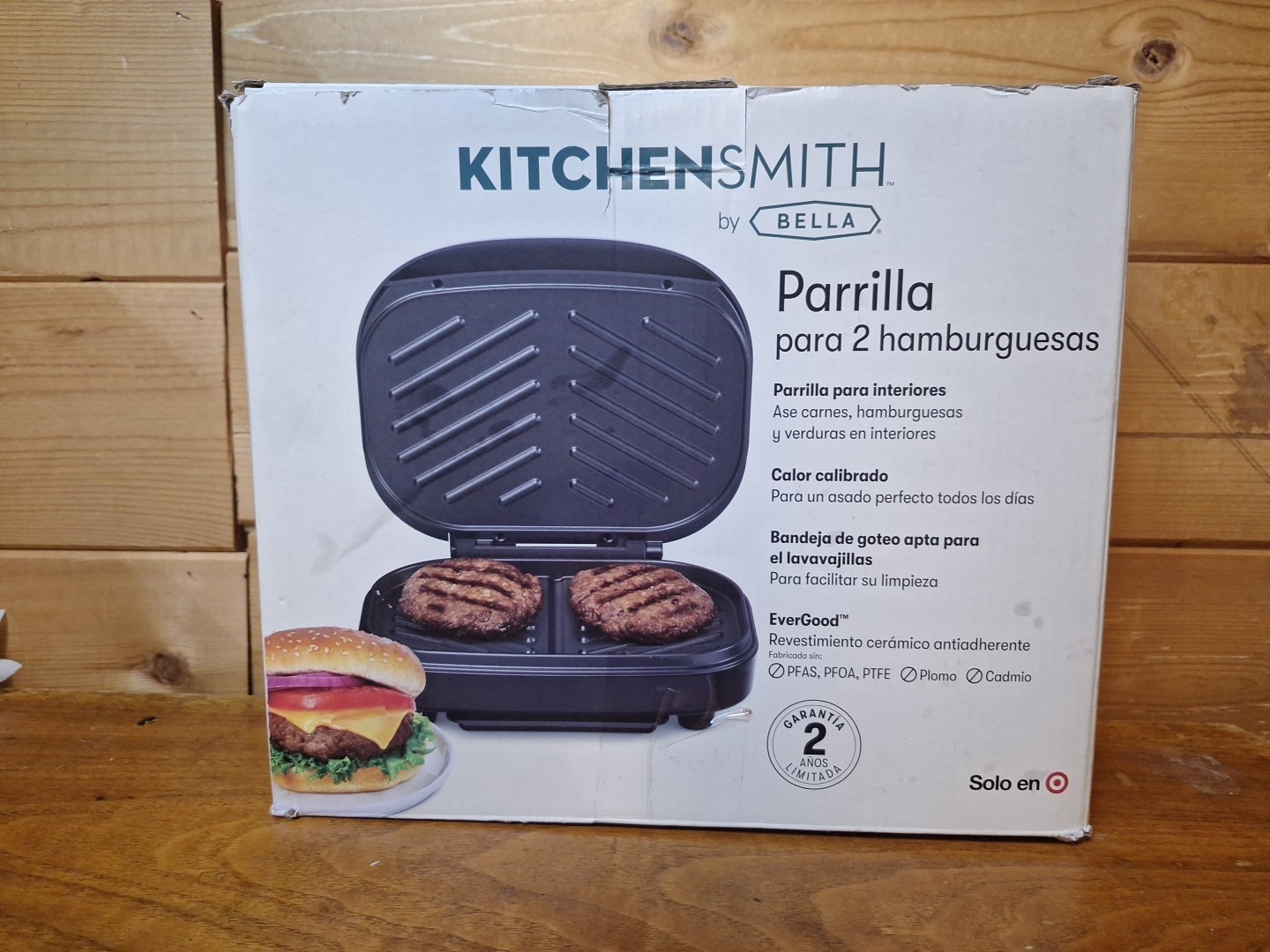 KitchenSmith 2 Burger Indoor Grill Black