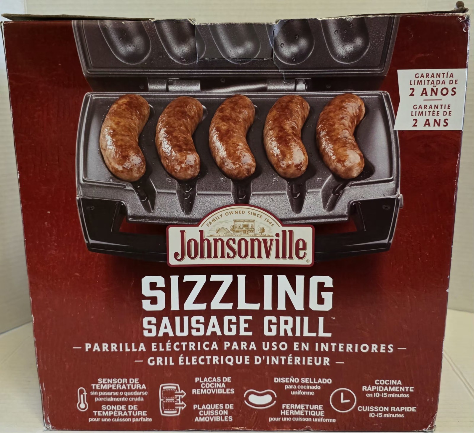 Johnsonville Sizzling Sausage Grill BTG-0498 NEW 2017