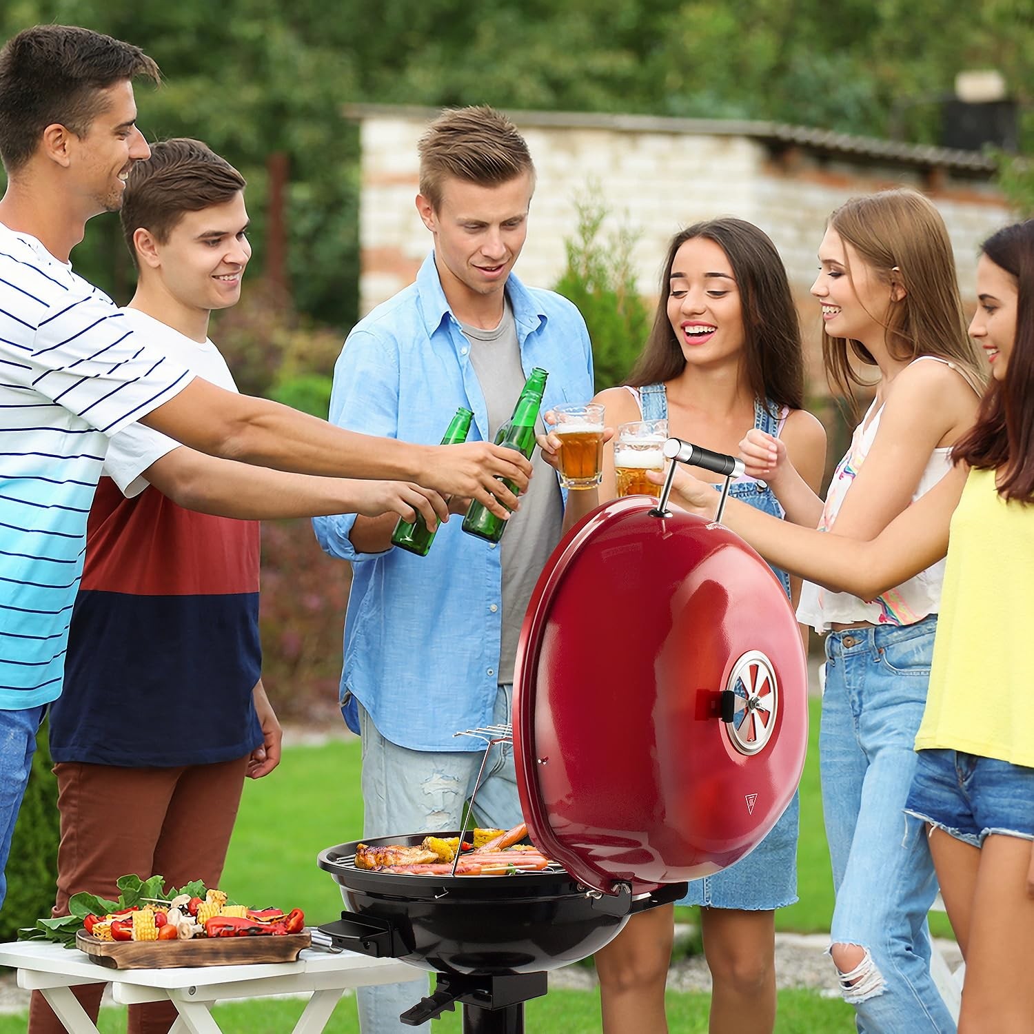 Electric Grill, Indoor/Outdoor Electric BBQ Grill, 1600W Portable Removable S…
