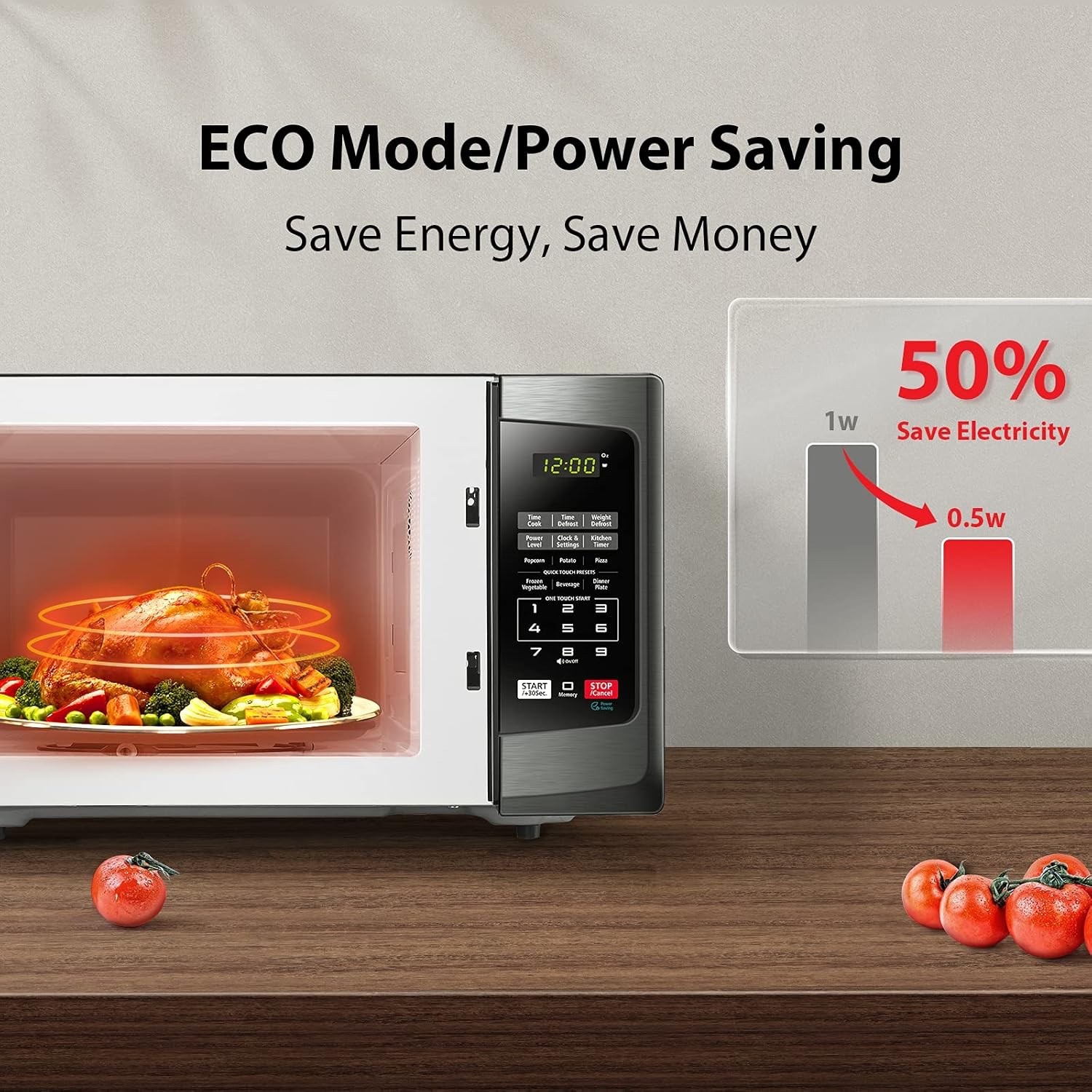TOSHIBA Deluxe Counter Top One Touch Microwave Oven