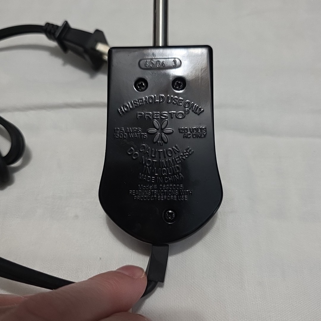 Presto 0690005 Skillet Griddle Temperature Control Heat Power Cord Plug Works