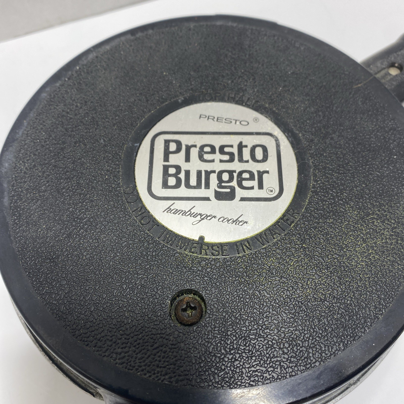 PRESTO Quick Burger Single Electric Skillet Grill Hamburger Cooker