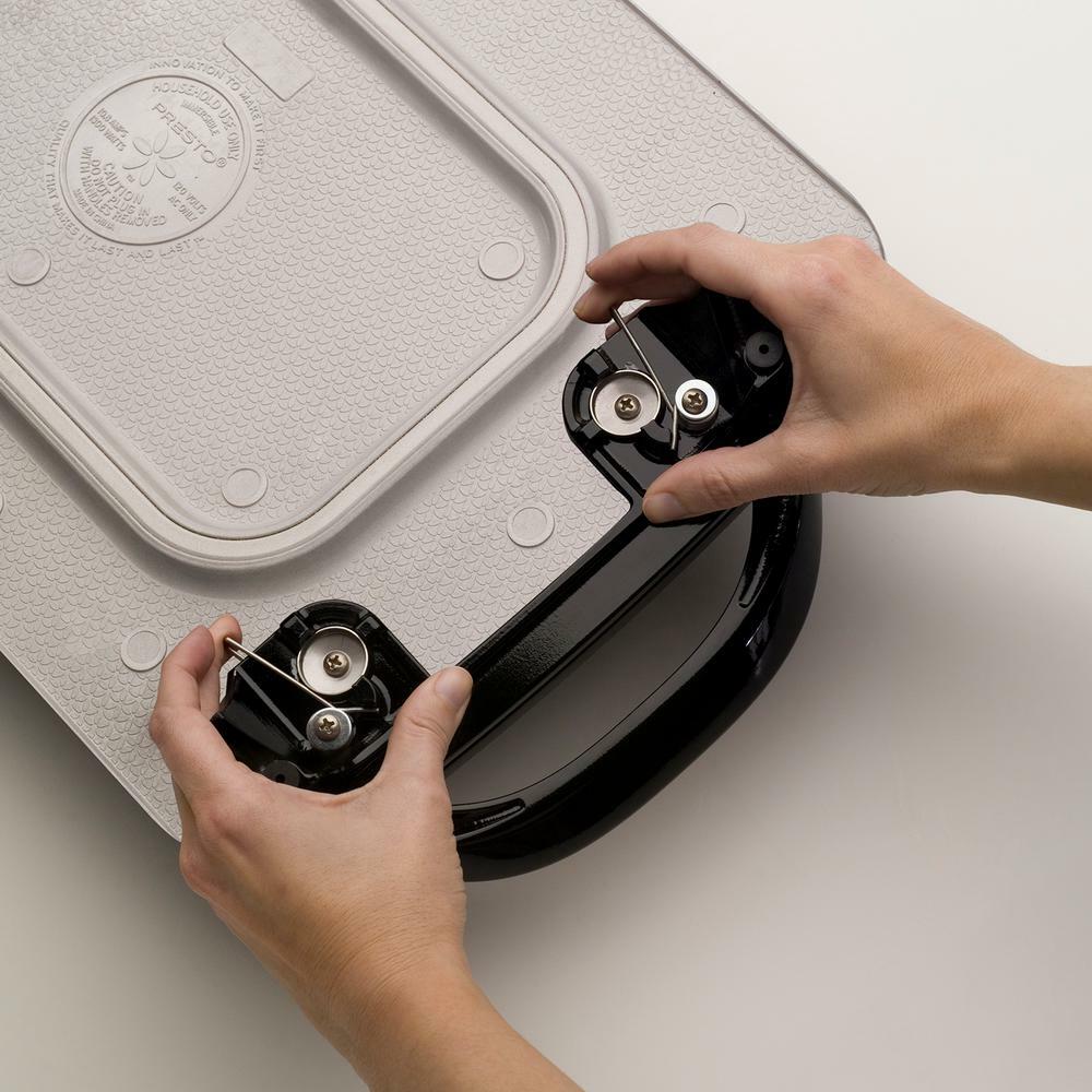 Presto Ceramic Electric Griddle 264 sq. in. Black Temperature Sensor Extra large