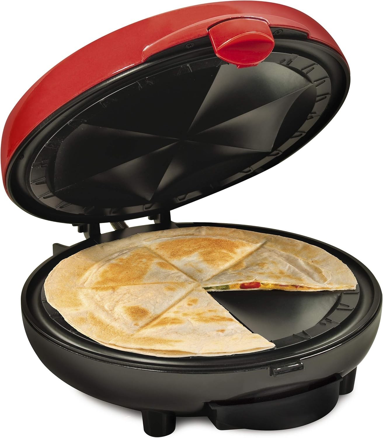 Taco Tuesday Deluxe 8-Inch 6-Wedge Electric Quesadilla Maker W/ Extra Stuffing