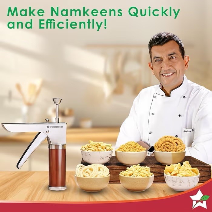 Snacks Maker with 12 Different jalis, Stainless Steel Plates For Making Farsan