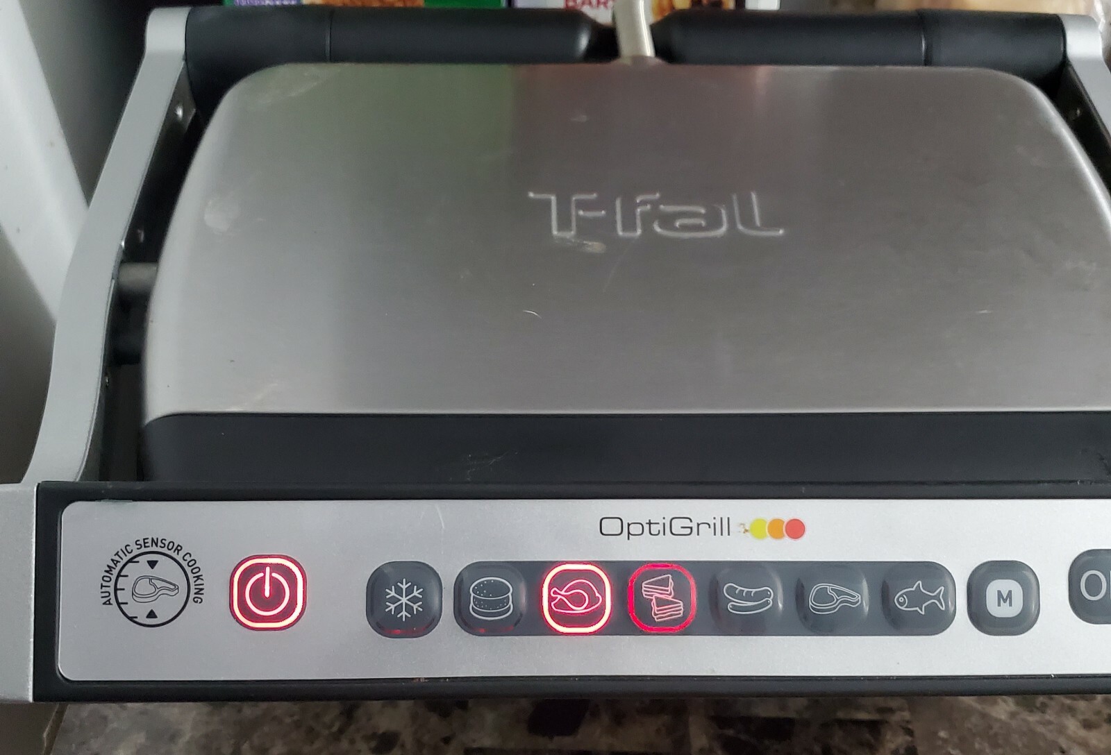 T-Fal OptiGrill Series 8351s1 Automatic Sensor Indoor Grill/w Detachable Plates