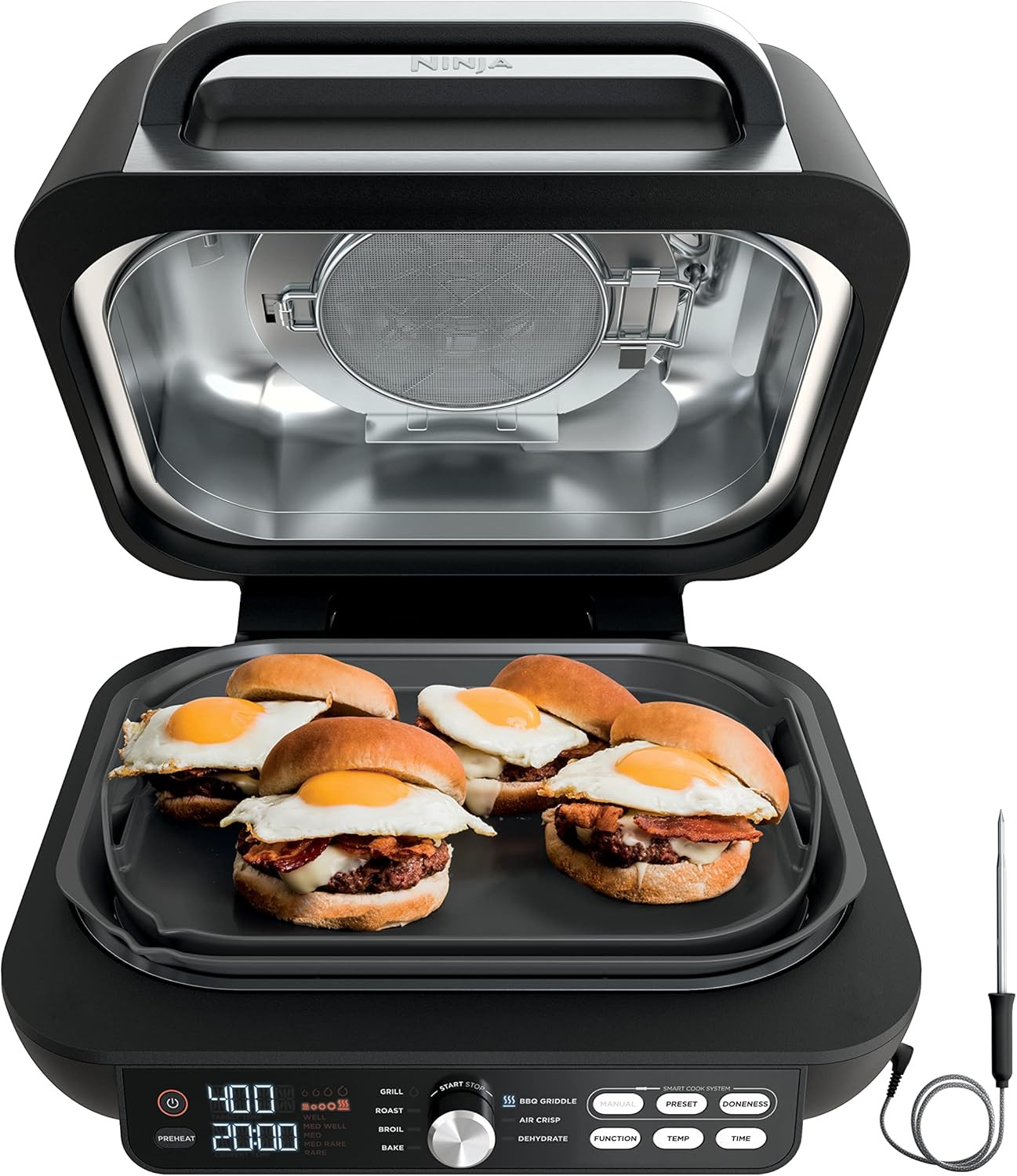 Ninja IG651 Foodi Smart XL Pro 7-In-1 Indoor Grill/Griddle Combo, Use Opened or