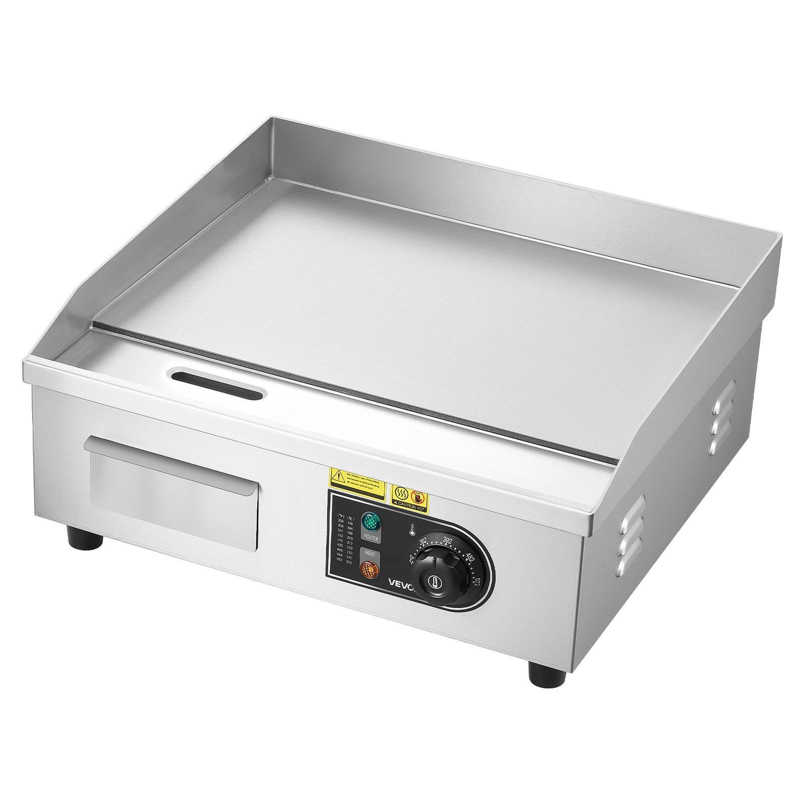 Stainless Steel Griddle 17.7″x11.8″, 1750W, Precise 122-570°F Control