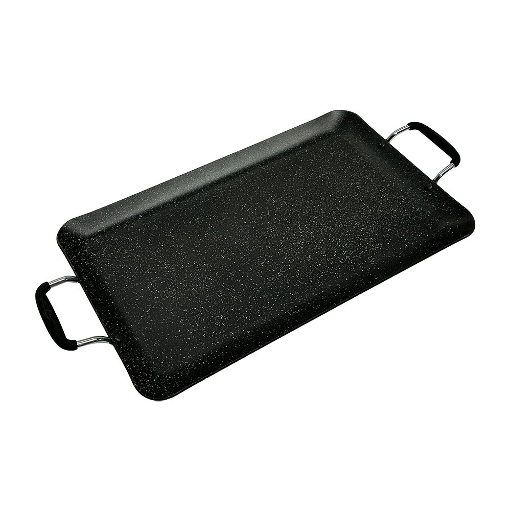 19” x 11-1/2” Heavy Gauge Aluminum Non-Stick Double Griddle Cooking Pan Cook