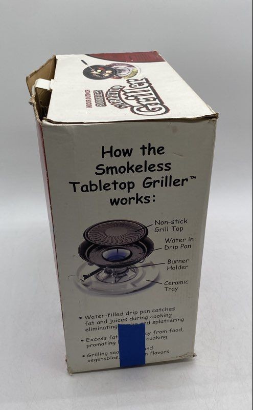 Casamoda Indoor Outdoor Ceramic Tray Table Top Smokeless Grill & Griddle Pans
