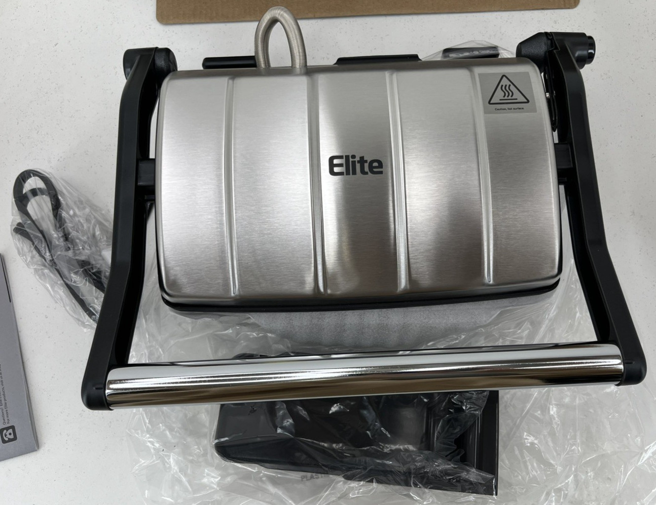 Elite Gourmet EPN-2976# 2-in-1 Nonstick Panini Press & Indoor Grill
