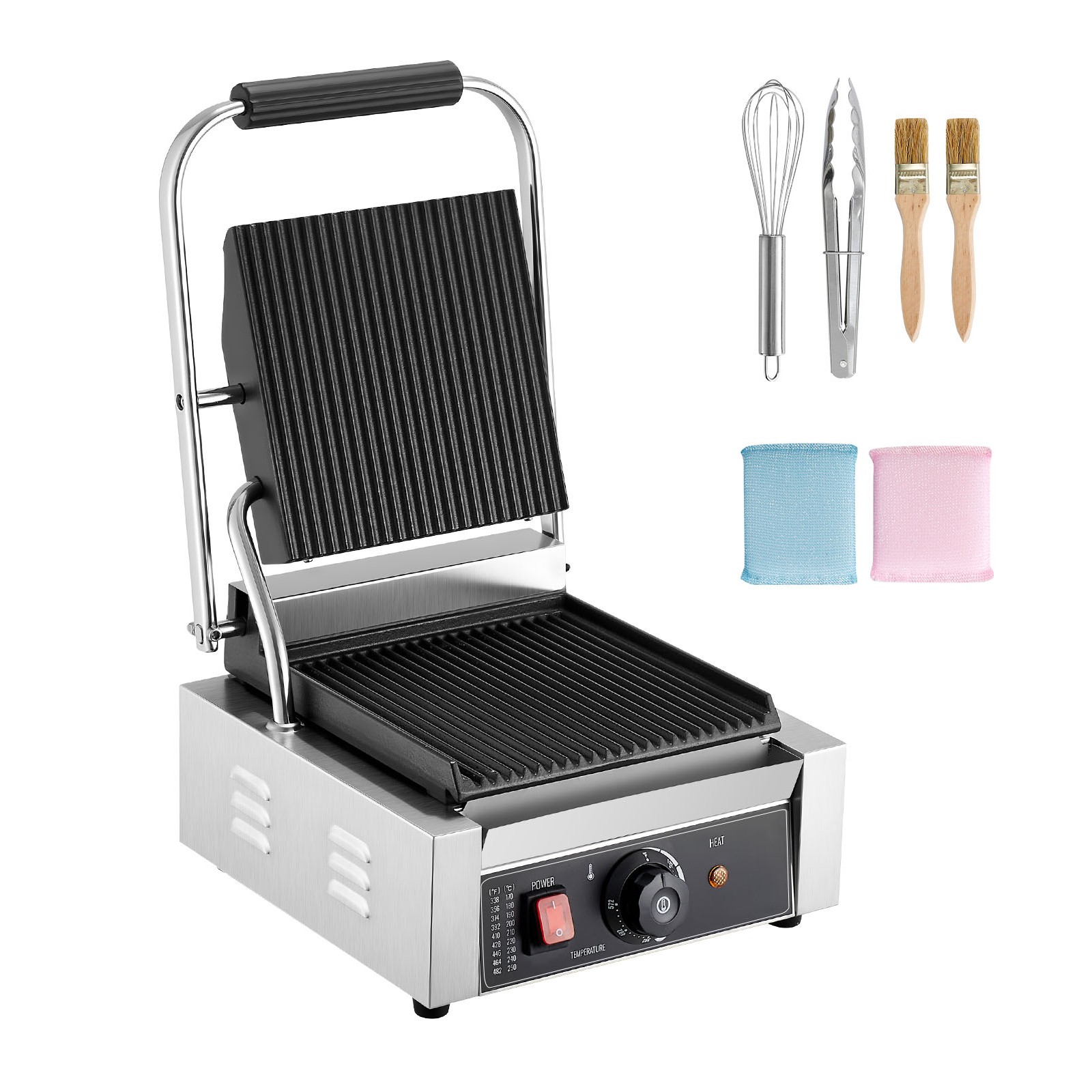Uimoso Electric Panini Press Grill Sandwich Maker with 8.8×9 in Griddle Plate