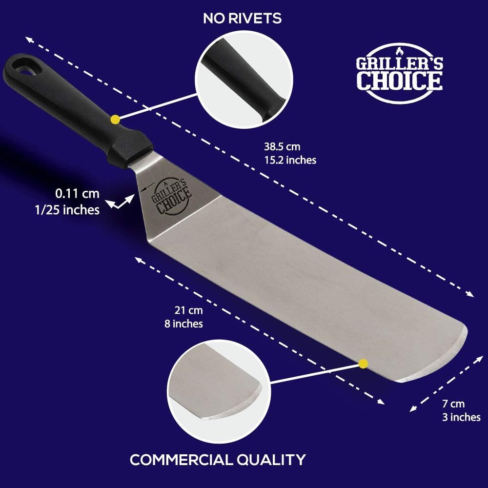Griller’S Choice Professional Stainless Steel Griddle Accessories, Flat Top Gril