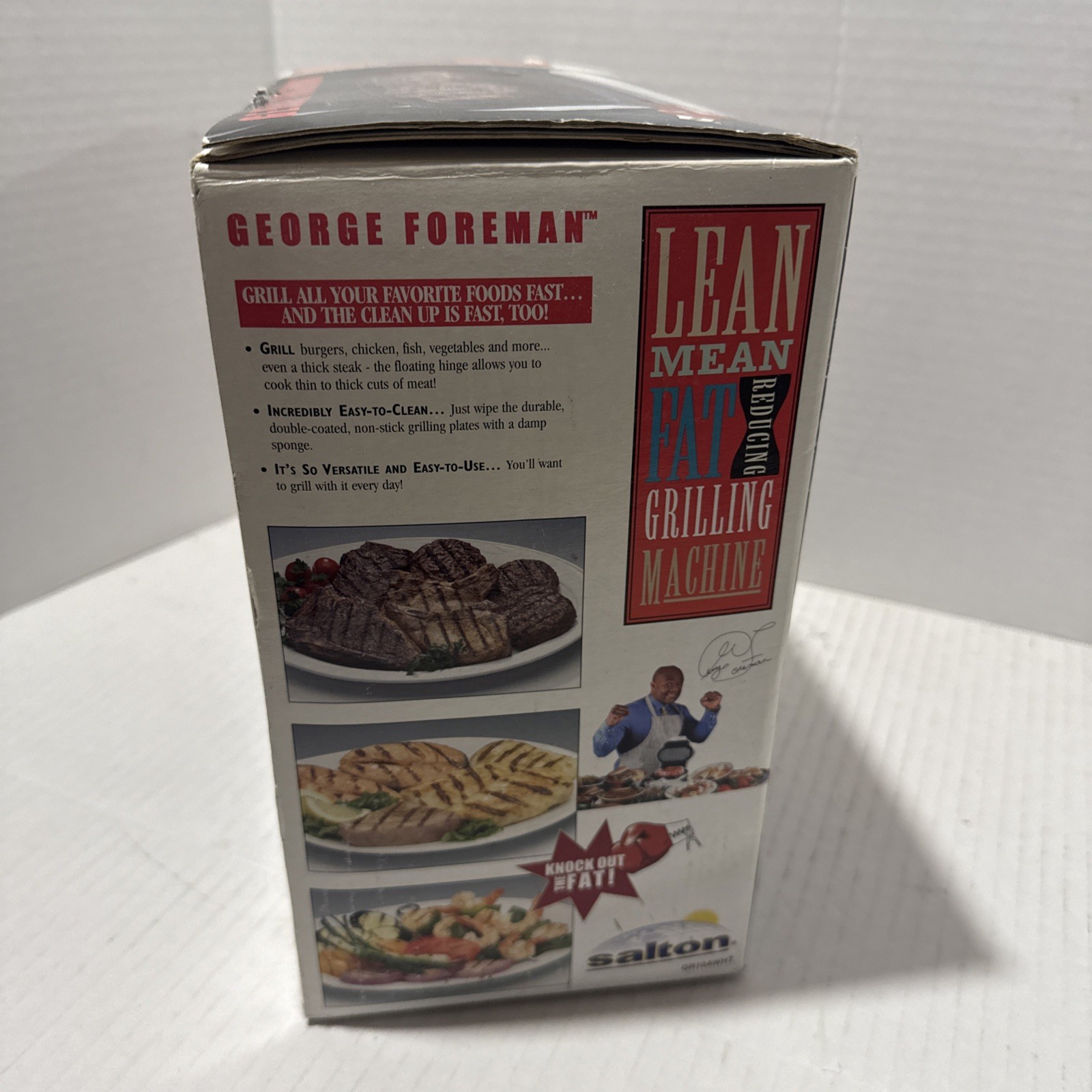 New George Foreman Grill Lean Mean Fat Reducing Grilling Machine GR10AWHT White