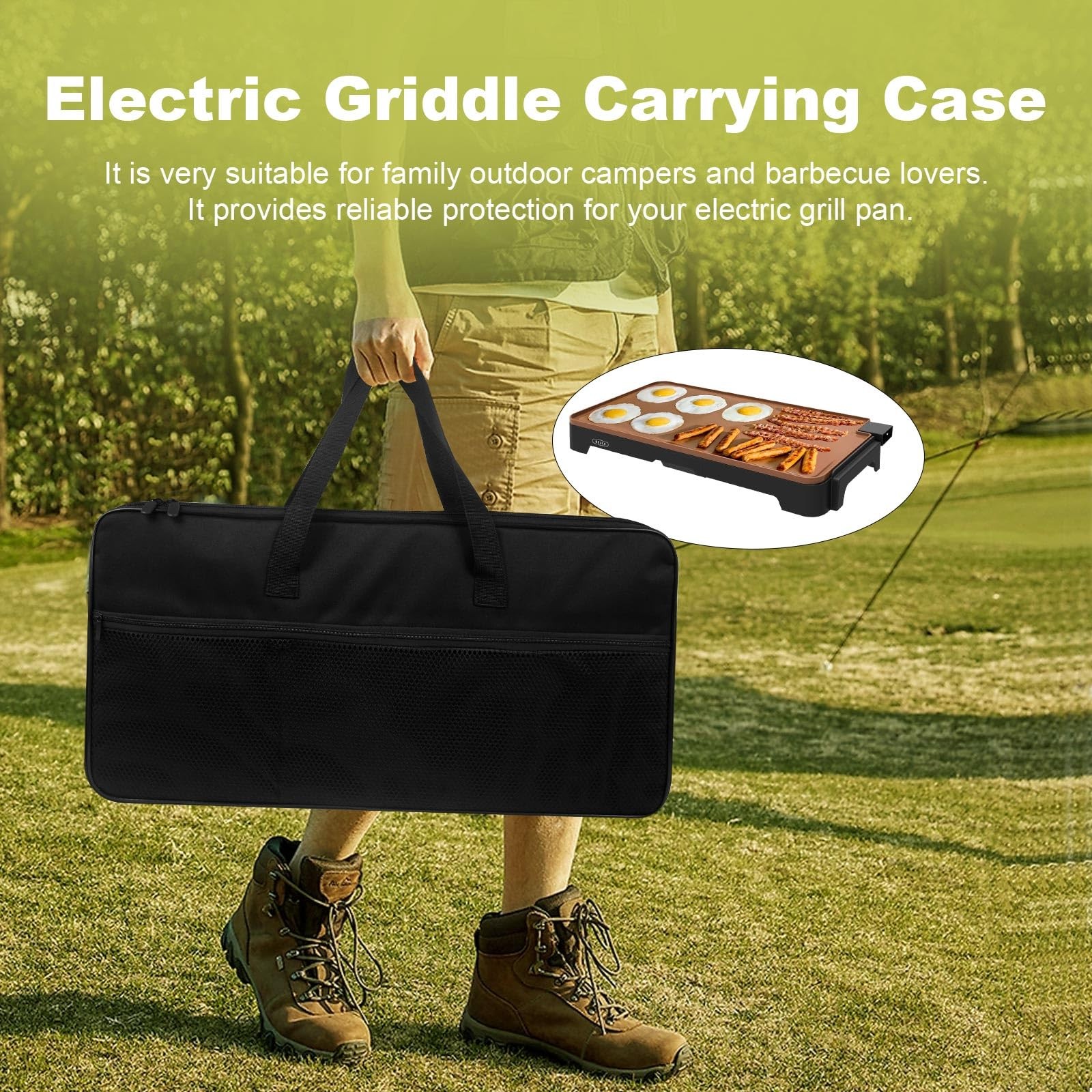 Pancake Griddle Travel Bag Electric Griddle Carrying Case Heat-resistant Wate…