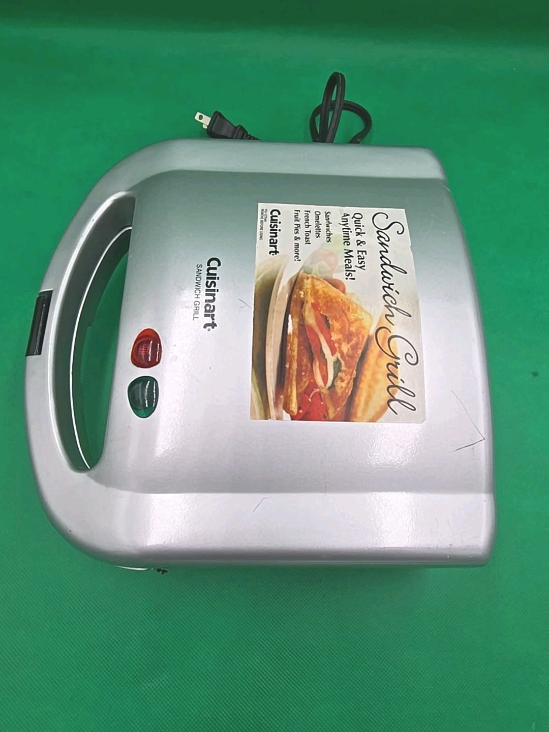 Cuisinart Sandwich Grill Countertop Cooking Dual Non-Stick PG12754A