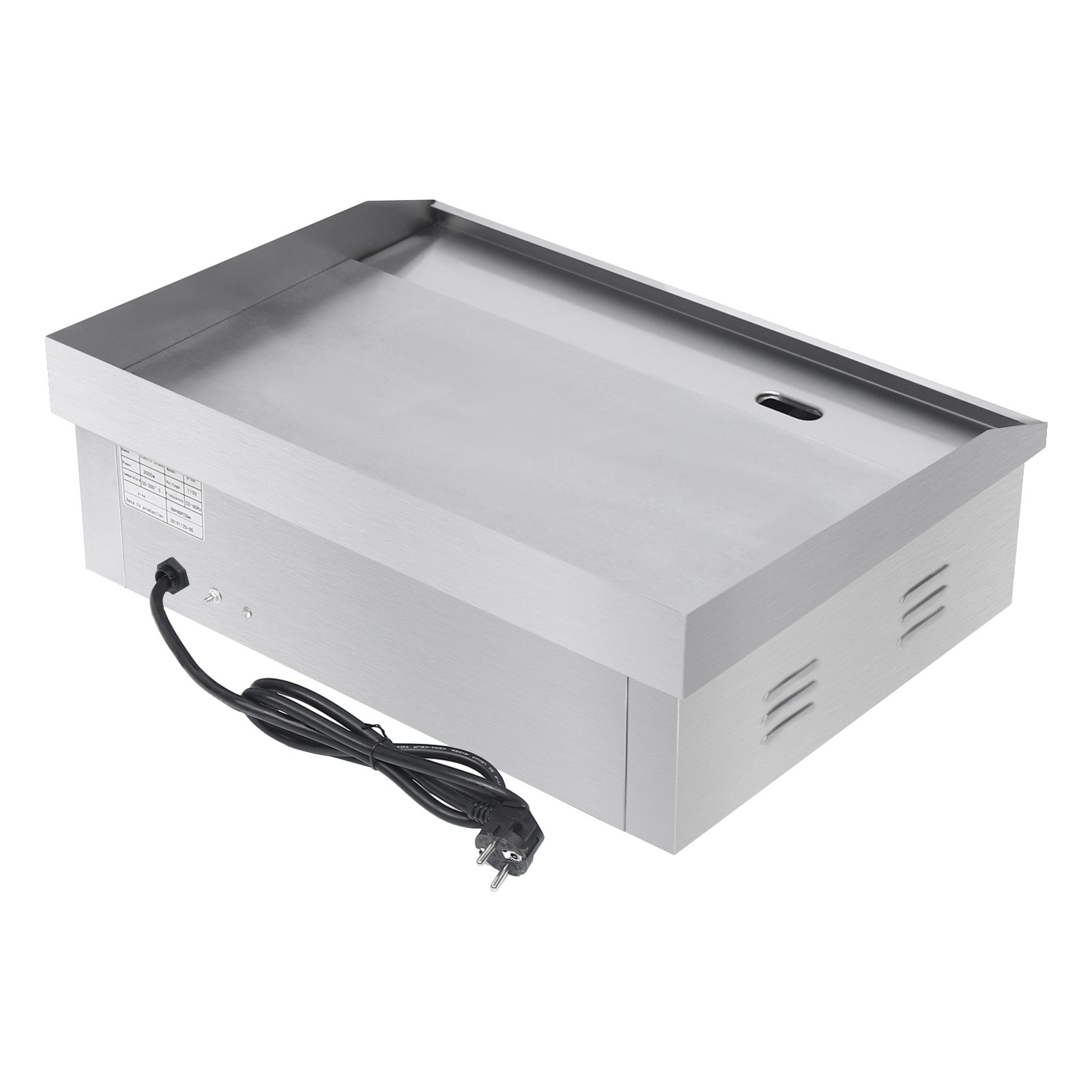Commercial Electric Flat Top Grill Griddle Power Stove 110v/60Hz 1600W Stainless