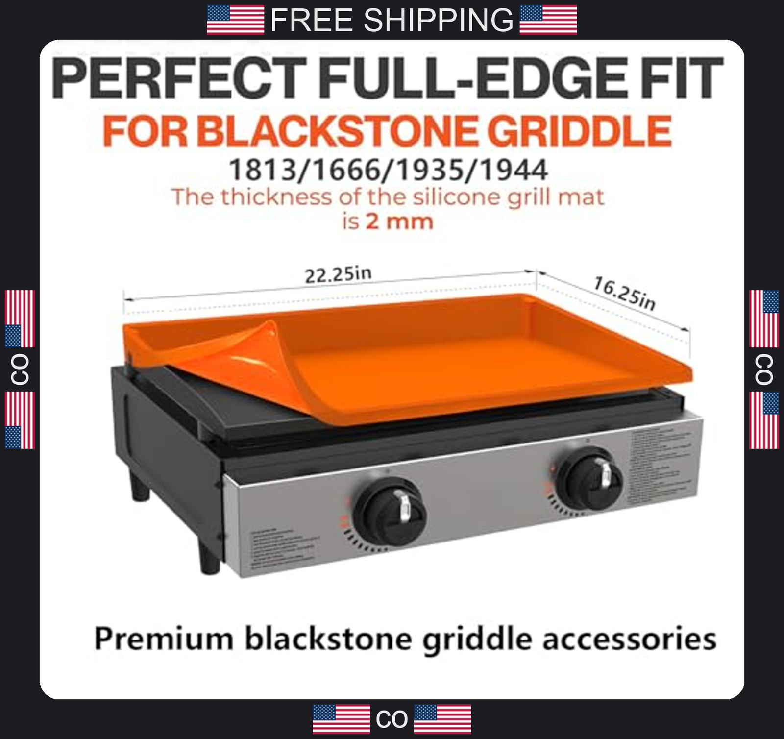 22-Inch Silicone Griddle Cover for Blackstone Flat Top Grill