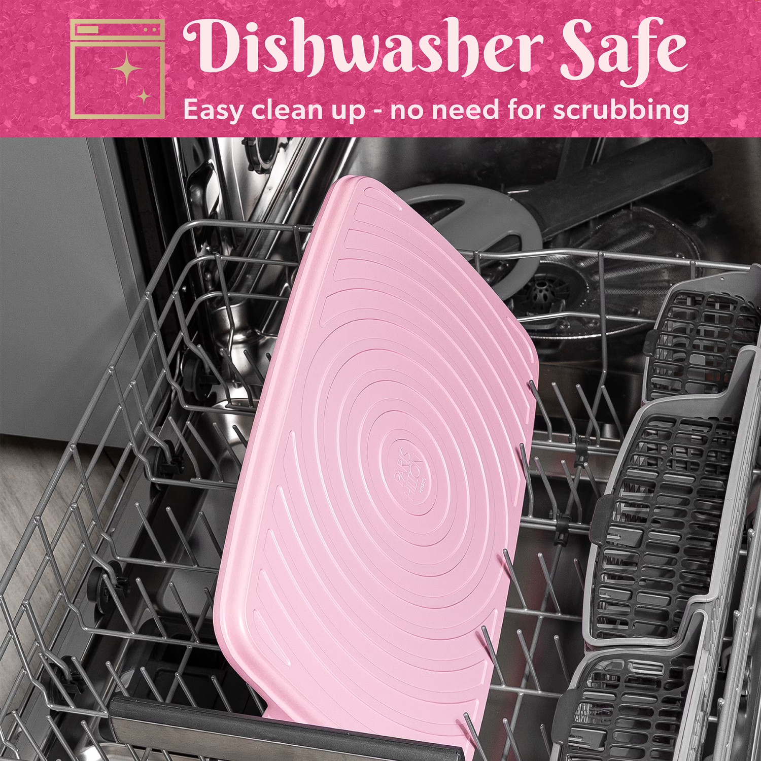 Paris Hilton Double Burner Griddle Pink Ceramic Nonstick 17.8″x10.5″ Pan