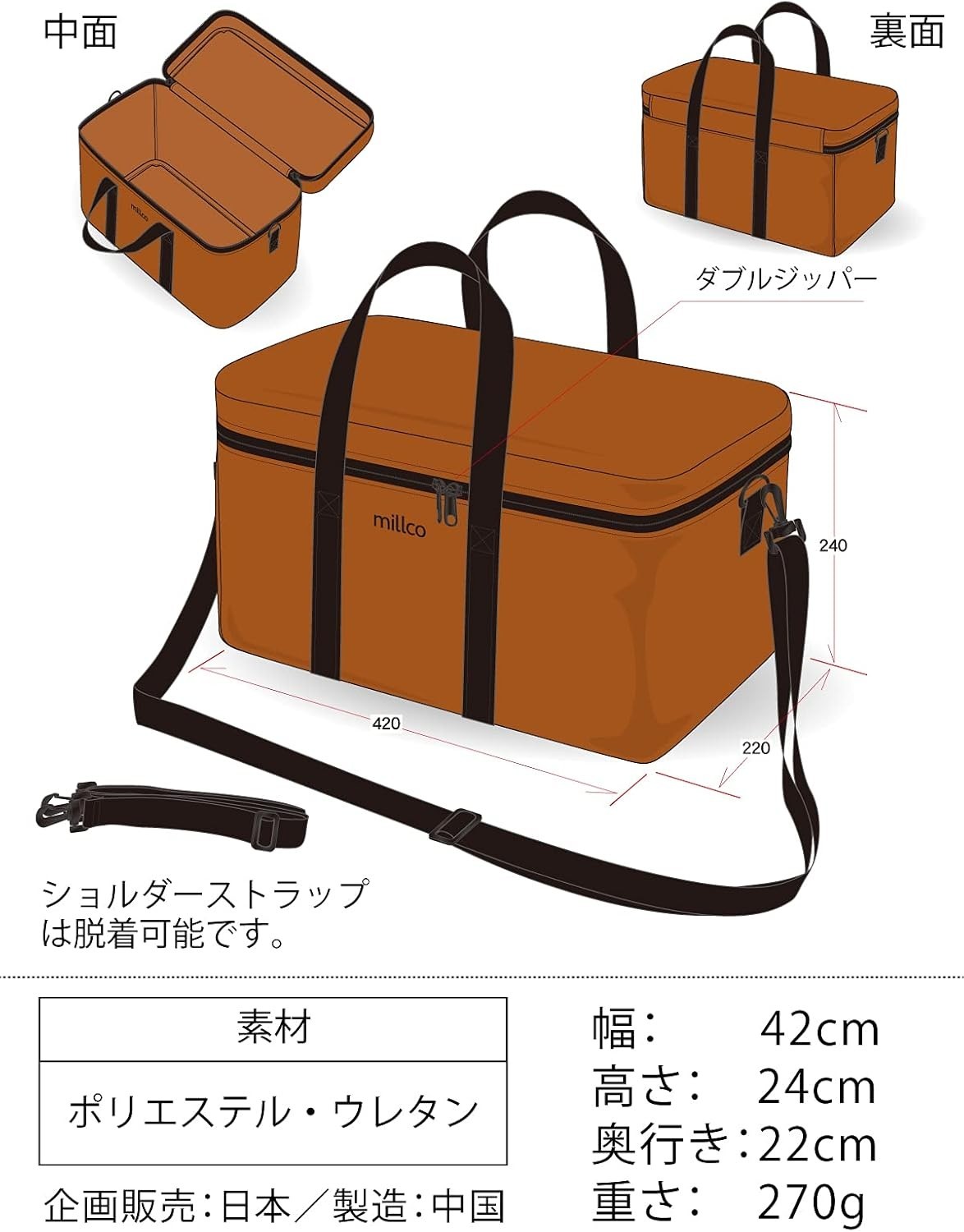 Iwatani ABURIYA Carrying Bag for Portable Gas Grill Lightweight Storage