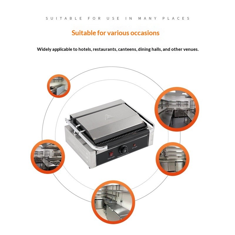 Electric Heated Plate Griddle Commercial Steak Frying Machine