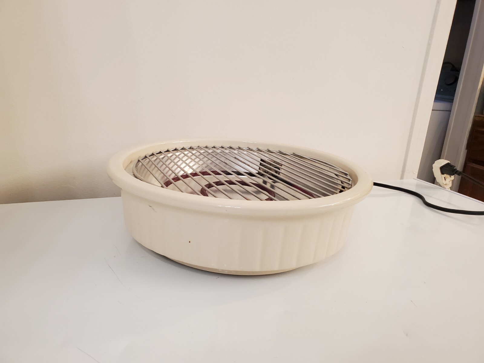 VTG RIVAL STONEWEAR BARBEQUE CROCK SMOKELESS INDOOR ELECTRIC BBQ COOK GRILL USA