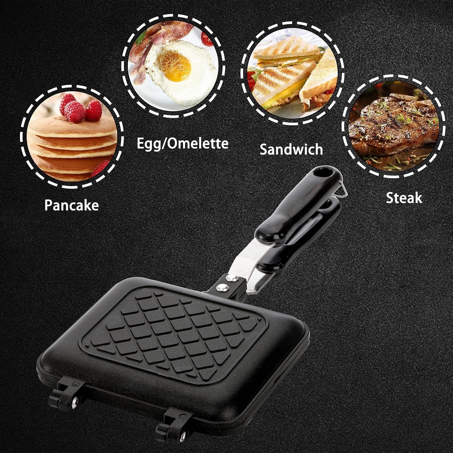 Sandwich Maker, Grilled Sandwich and Panini Maker Pan with Non-Stick Plates, …