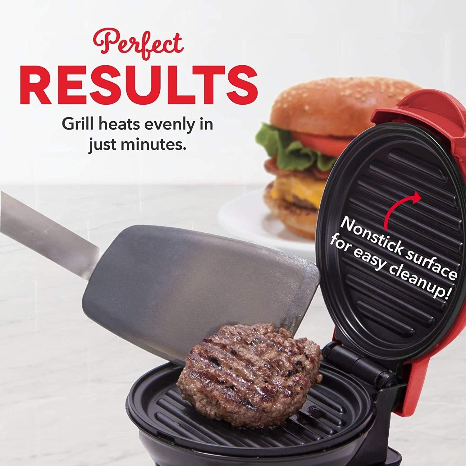 DASH Mini Maker Portable Grill Machine + Panini Press for 4″ Burgers, Sliders