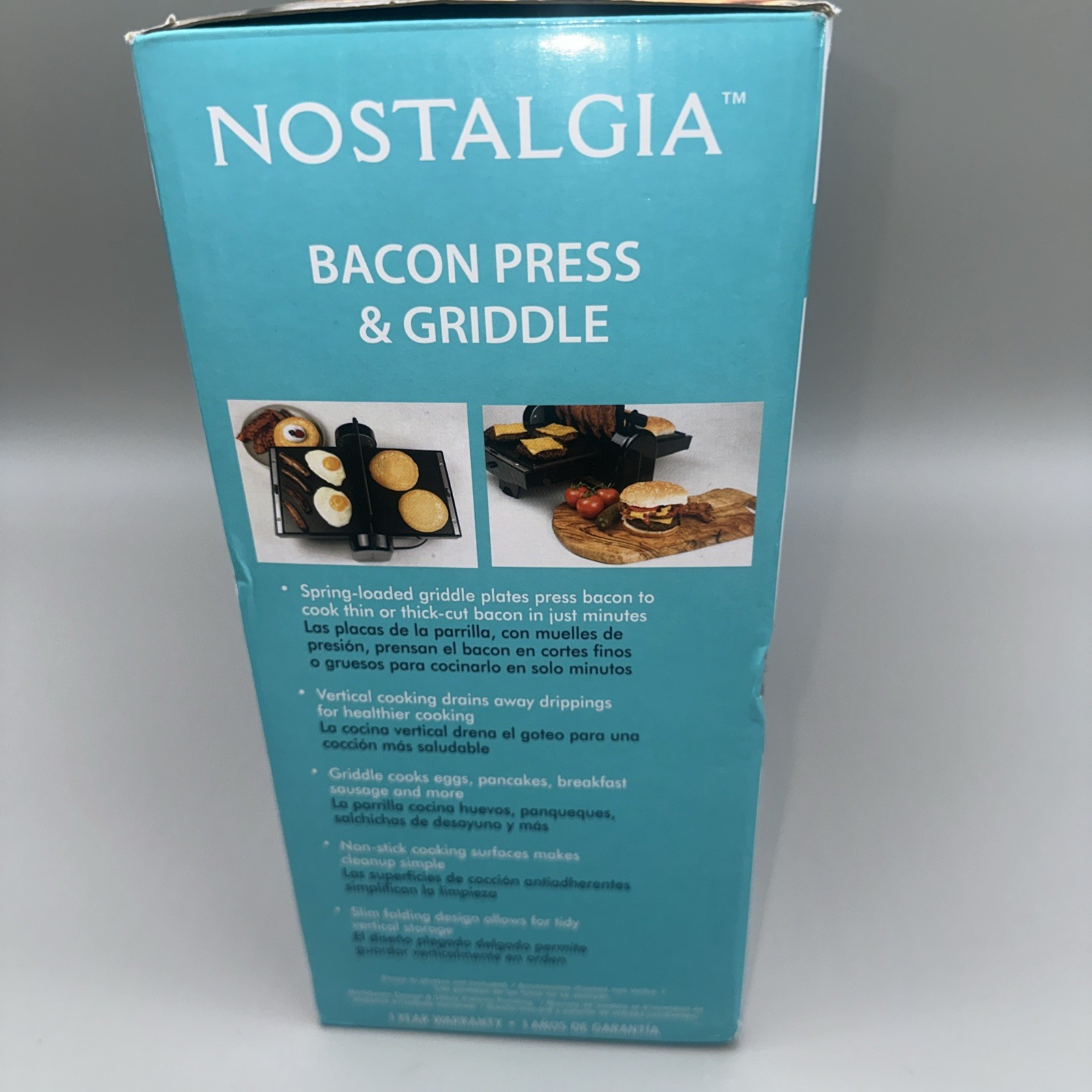 Brand New In Nostalgia Bacon Press And Griddle #NFBG2BK Great For Mothers Day