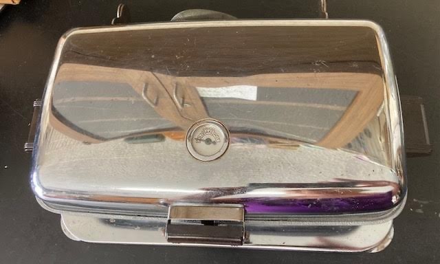 Toastess Waffle Maker and Griddle Model 51 Stainless Steel 11 x 6 x 4 inches Vtg
